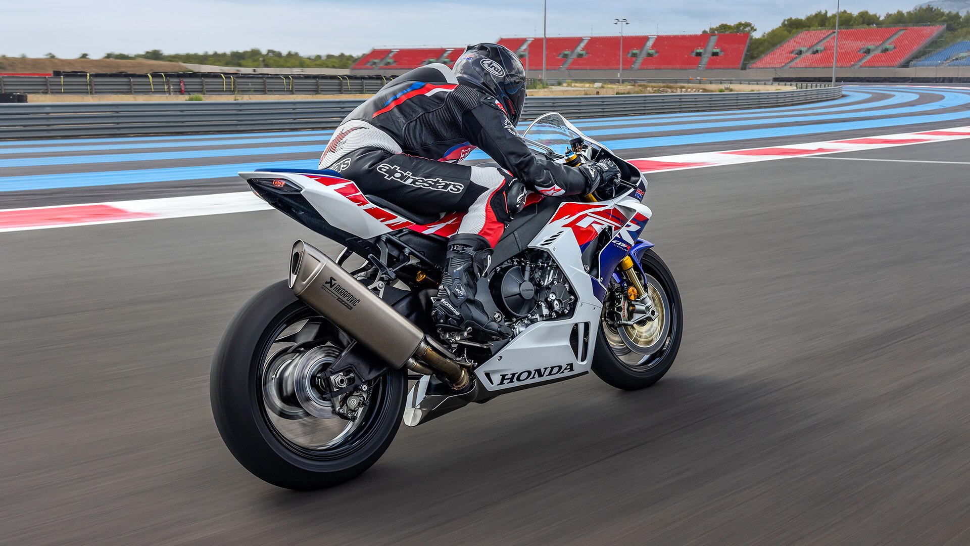 2022 Honda CBR1000RR-R Fireblade SP. Sportbike Rider. Side-View. On Track.