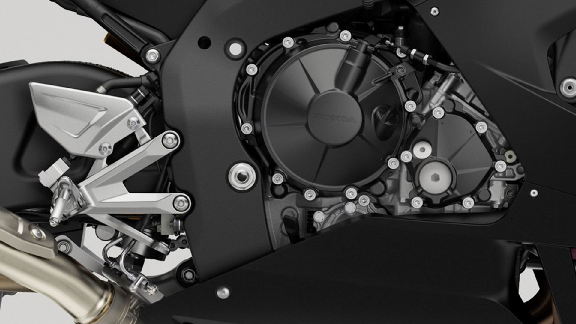 close-up on  2023 CRF1000R-R Fireblade SP engine