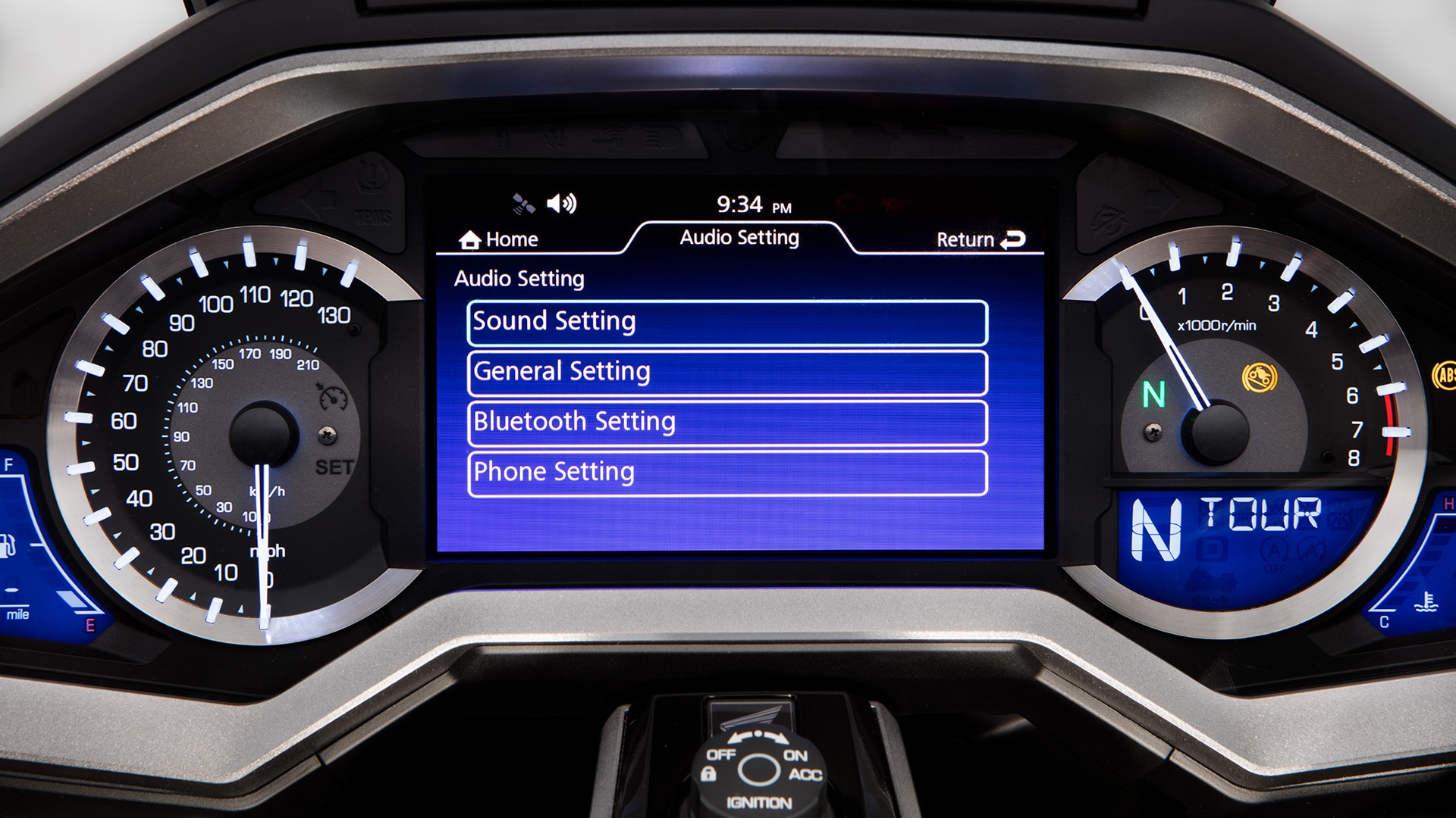 Close-Up. Digital Display. Bluetooth Menu.